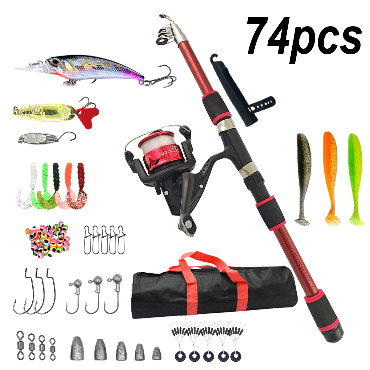 Fishing Rod Combo - Fishing Pole Set Full Kits With