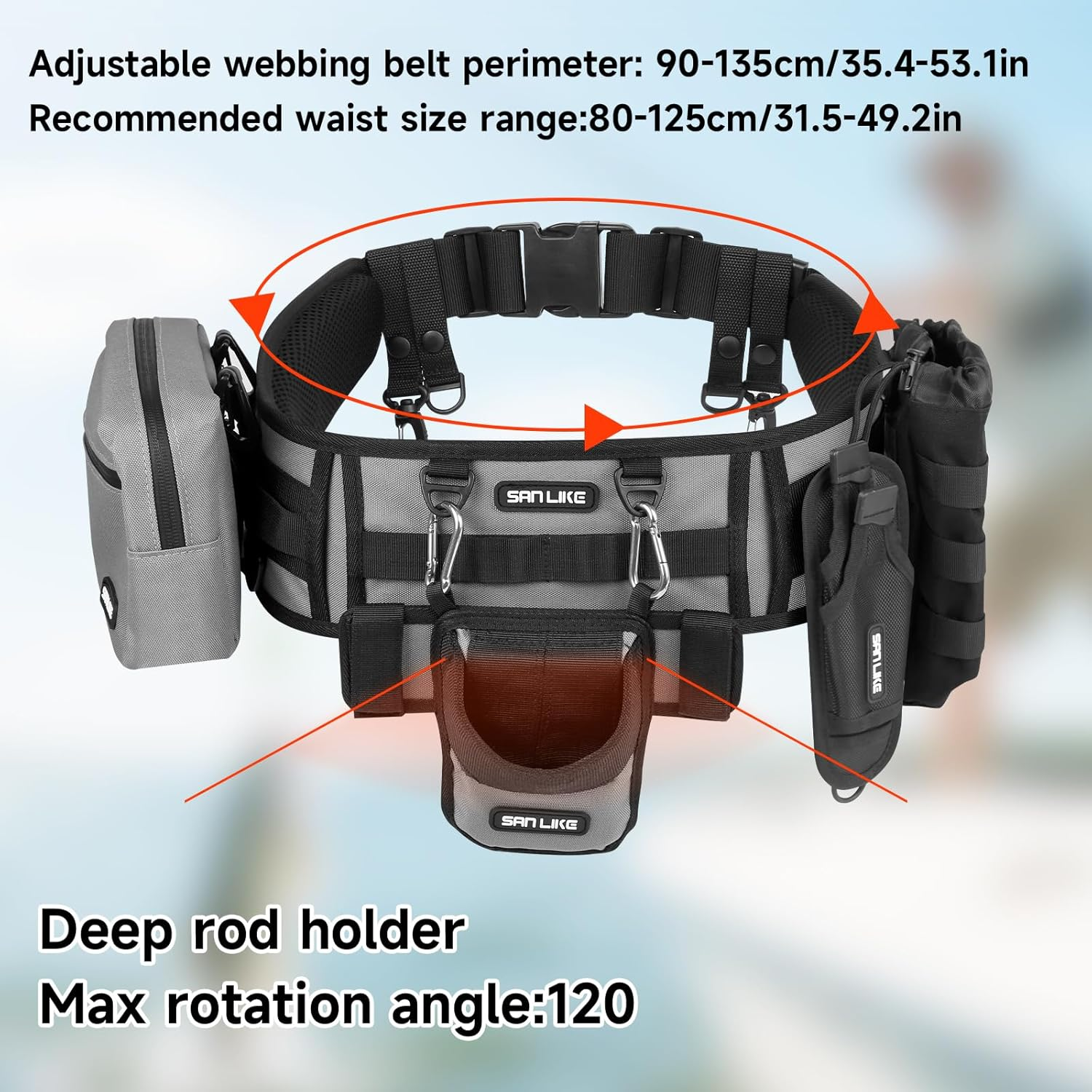 SANLIKE Fishing Belt Rod Holde - Fishing Rod Fly recension och pris