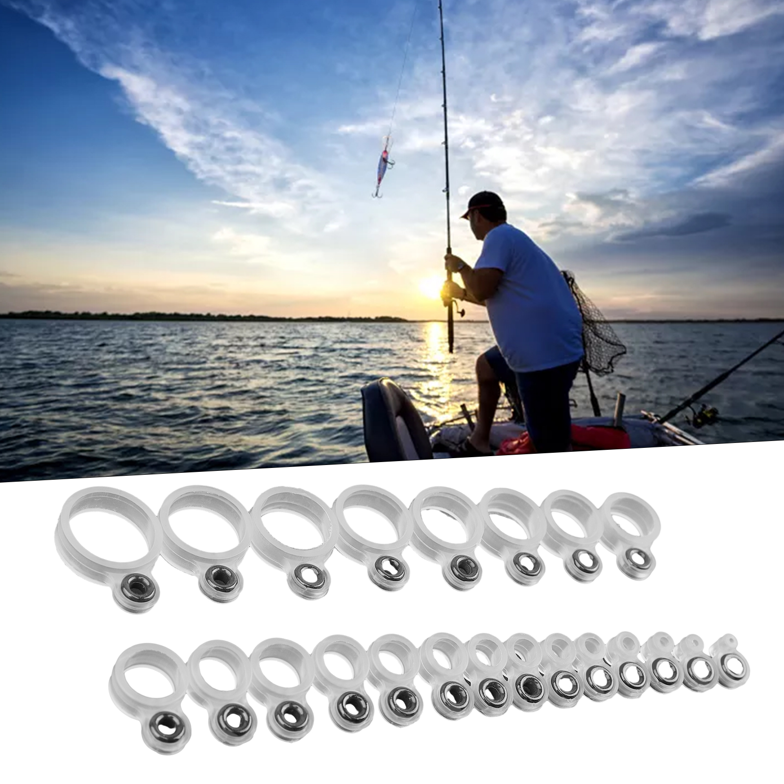 14/22Pcs Fishing Rod Eyelet Re - Fishing Rod Tip Replacement recension och pris