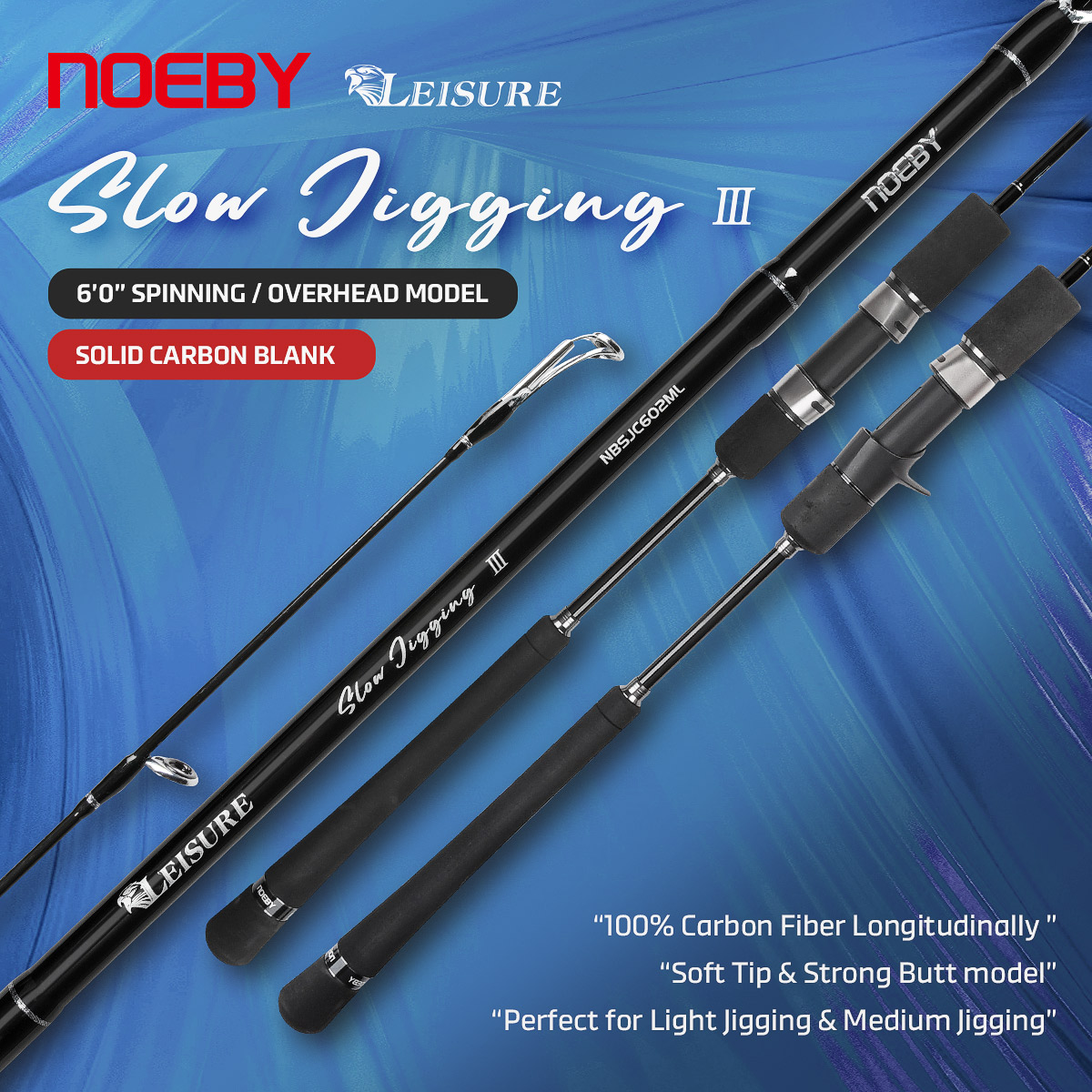 Noeby New Slow Jigging Fishing - Fishing Rod Surf recension och pris