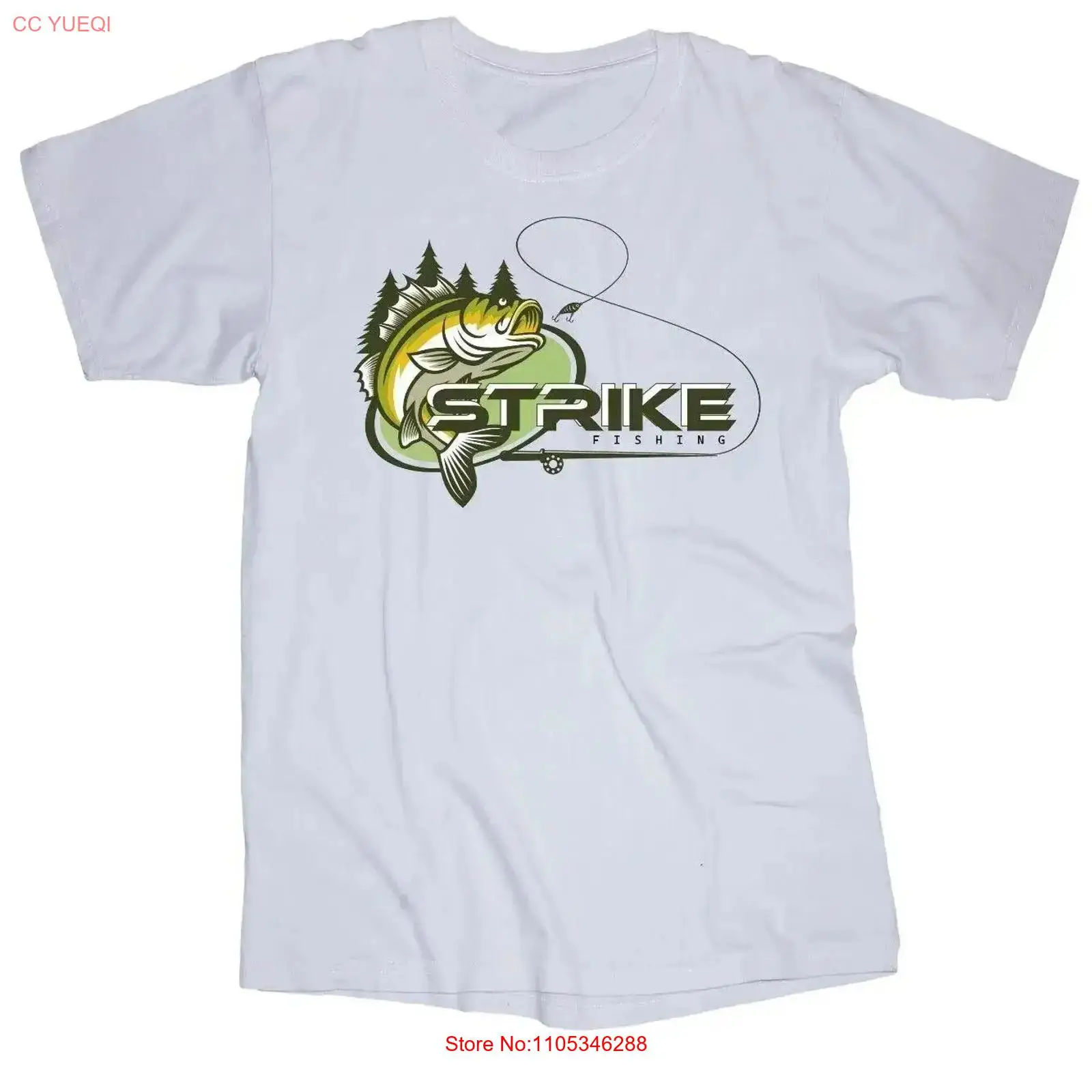 STRIKE FISHING white T shirt B - Fishing Rod Boat recension och pris