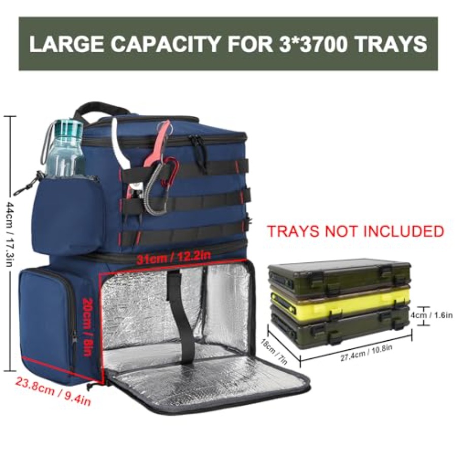 Fishing Backpack, Water Resist - Fishing Rod Holder recension och pris