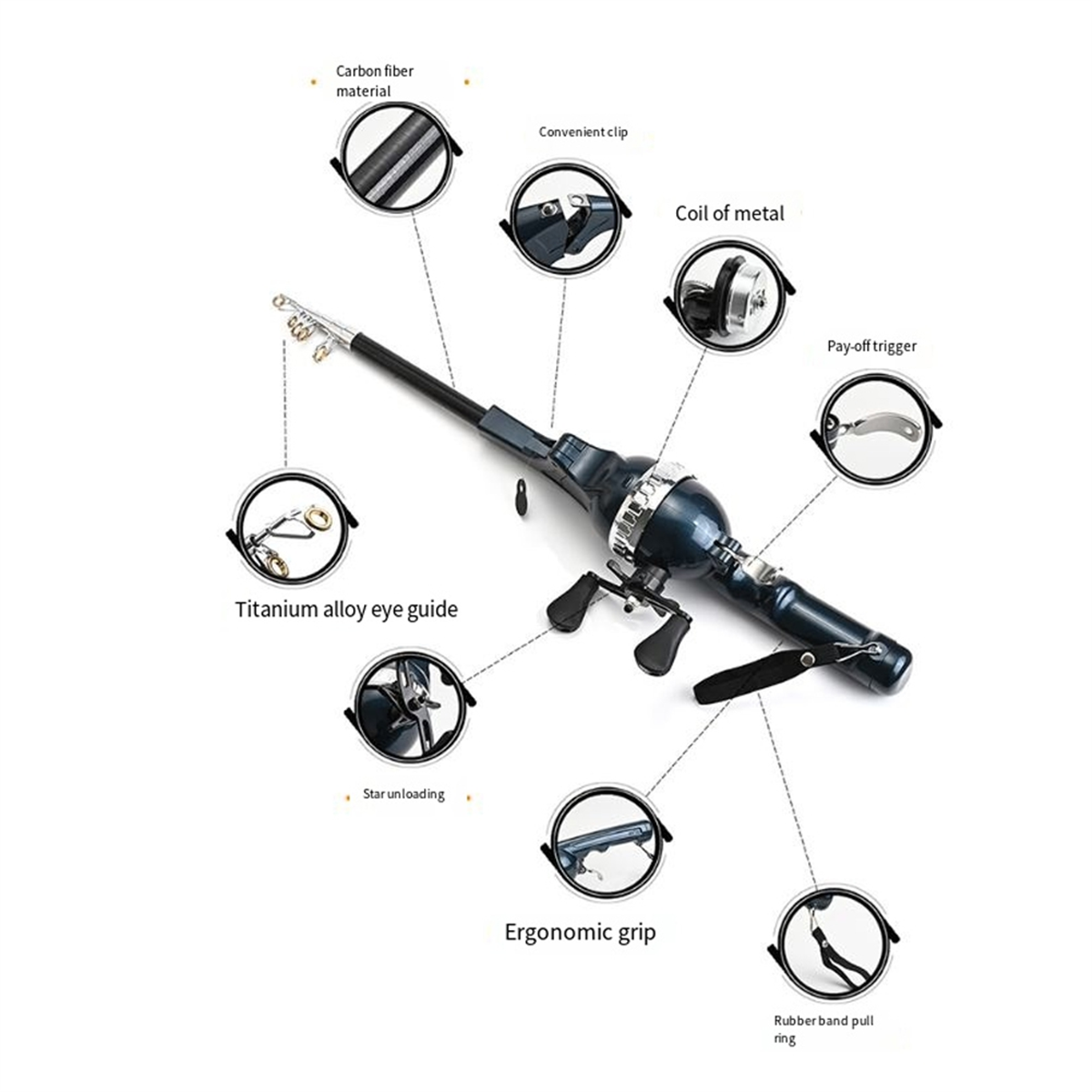X59A_Portable Folding Fishing  - Fishing Rod Travel recension och pris
