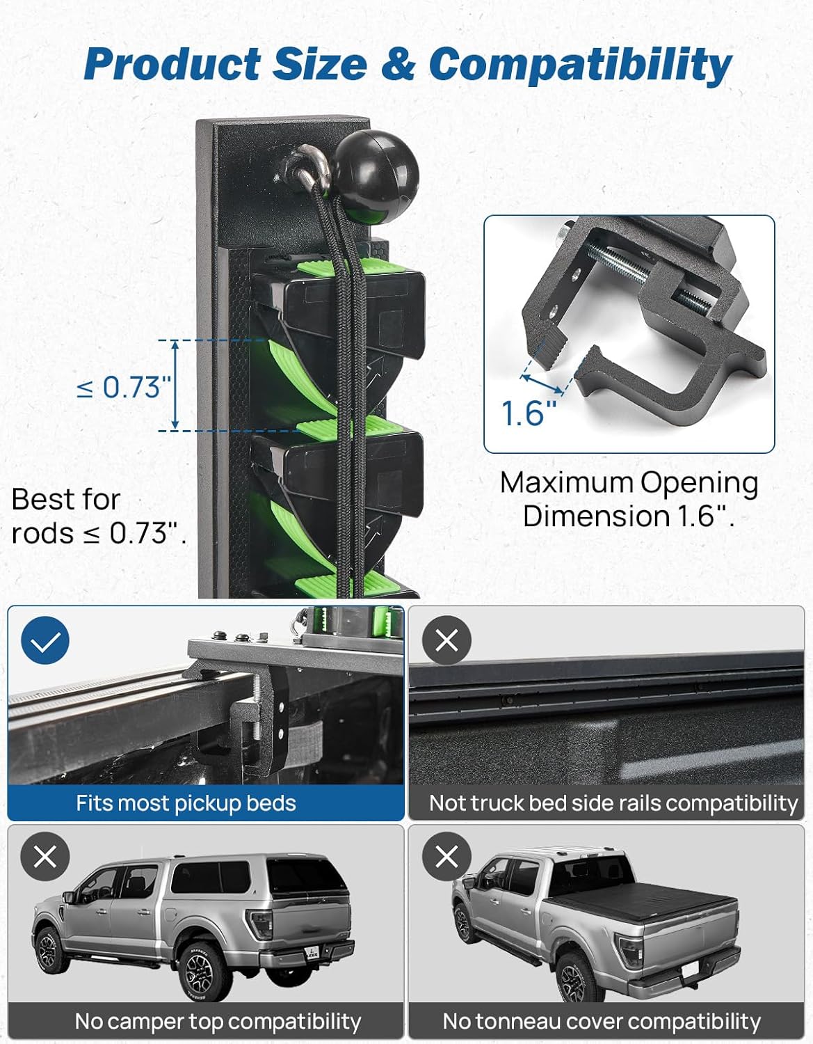 JOYTUTUS Truck Bed Fishing Rod - Fishing Rod Boat recension och pris