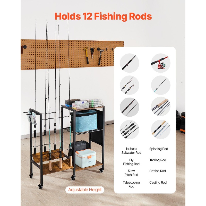 12 Pole Fishing Rod Holder Fis - Fishing Rod Holder recension och pris