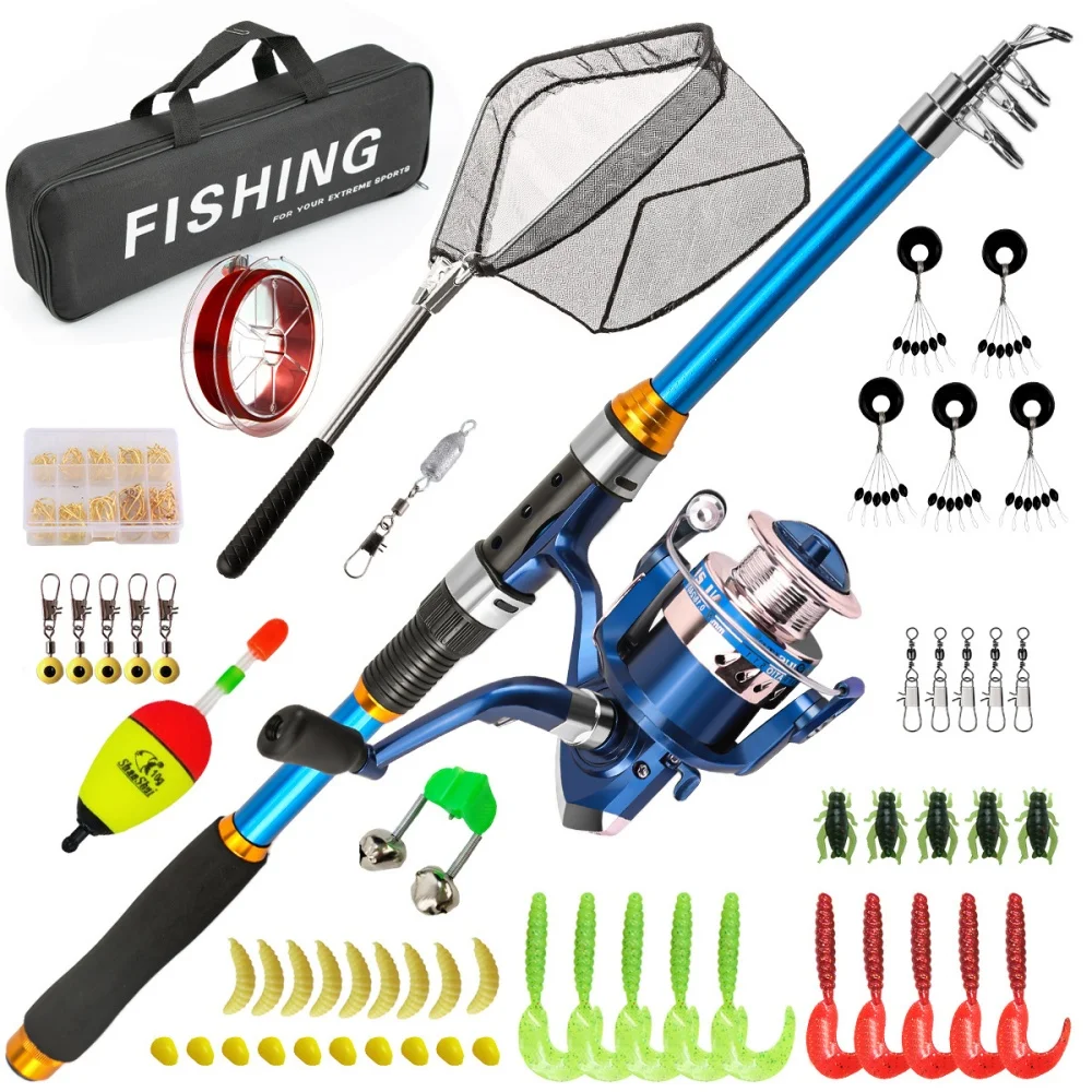 2.1-3.6M Telescopic Glass Fibe - Fishing Rod Spinning recension och pris