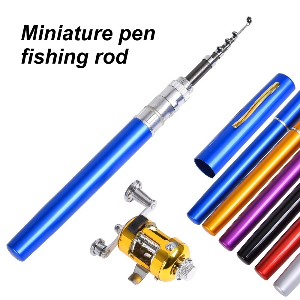 Mini portable steel pen fishin - Fishing Rod Case recension och pris