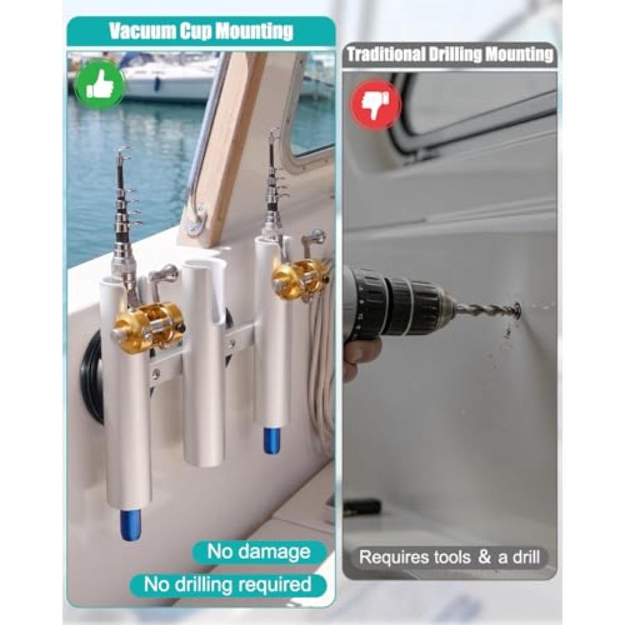 No Drill Vacuum Fishing Rod Ho - Fishing Rod Rack recension och pris