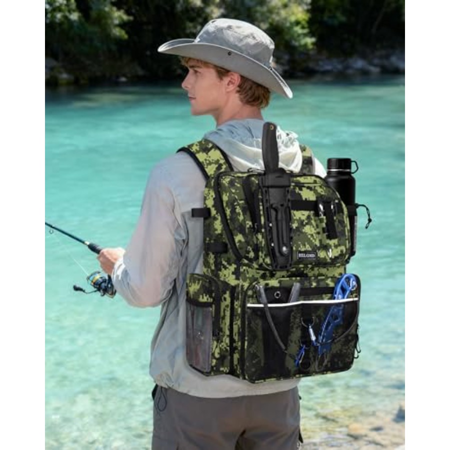 Fishing Backpack with Rod Hold - Fishing Rod Holder recension och pris
