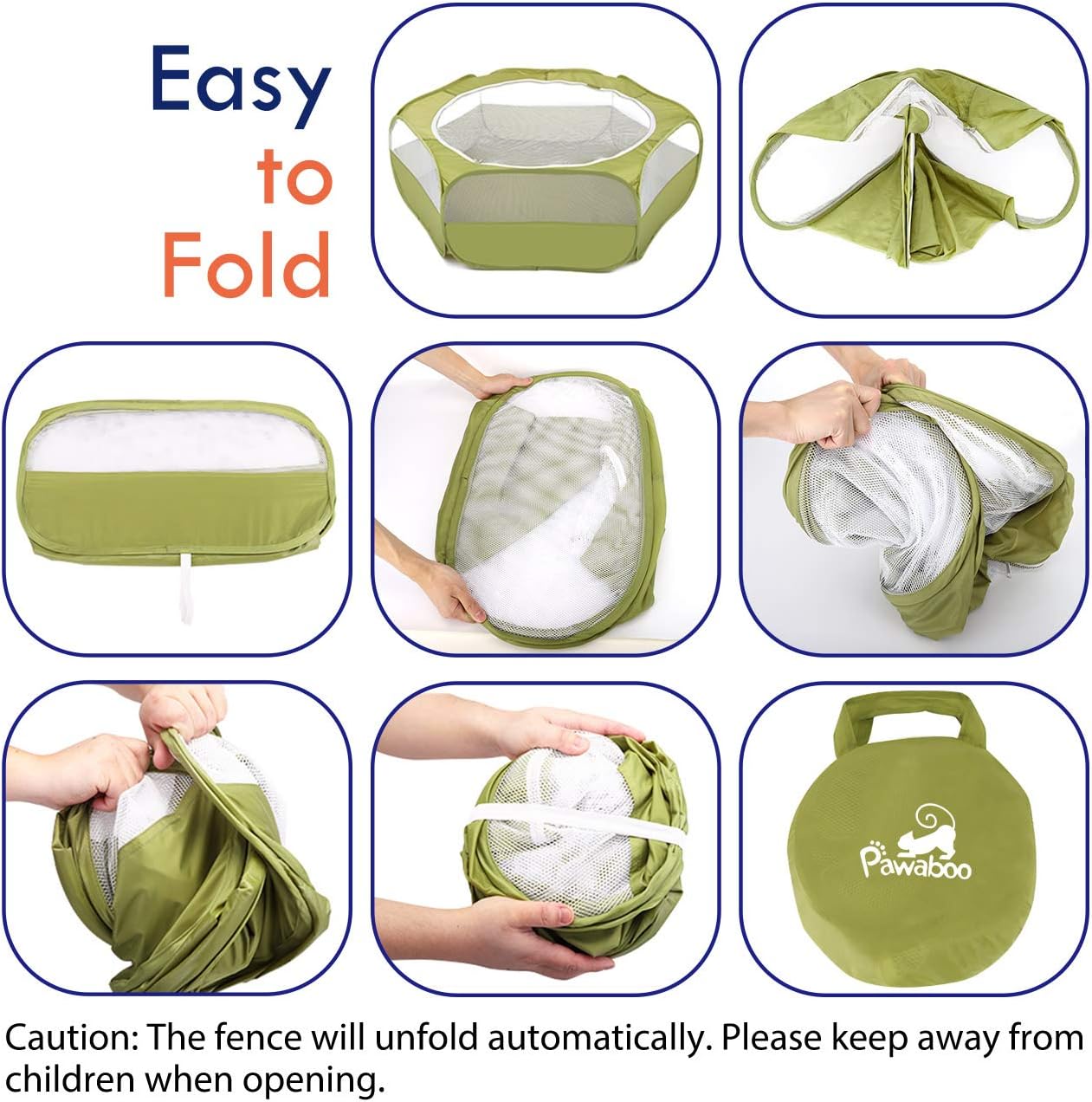 Pawaboo Small Animals Playpen  - Fishing Rod Travel recension och pris